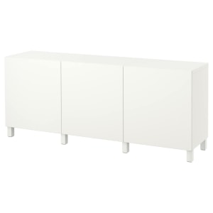 (Besta Part)IKEA BESTA Storage Sideboard combination with doors 180x40x74cm Lappviken white