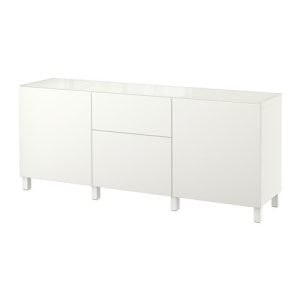 IKEA BESTA Storage combination w doors and drawers 180x40x74cm Lappviken white