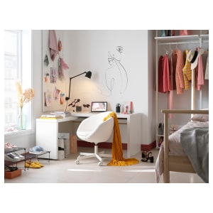 IKEA MALM Desk with pull-out panel 151x65cm White