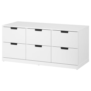 IKEA NORDLI Chest of 6 Drawers 120x54cm, White