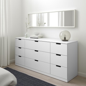 IKEA NORDLI Chest of 9 drawers 160x76cm White