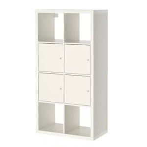 IKEA KALLAX Shelving unit with doors 77x147CM White