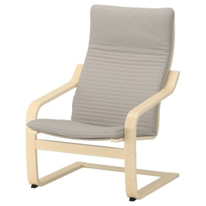 IKEA POANG Armchair 68x83x100cm, Birch Veneer, Knisa Light Beige