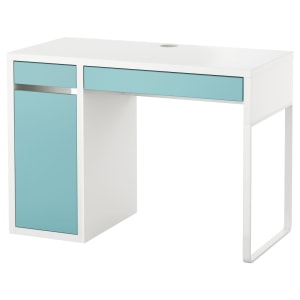 IKEA MICKE Desk 105x50CM White, Light Turquoise