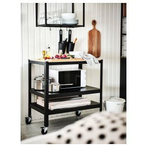 IKEA BROR Trolley 85x55CM Black, Pine Plywood