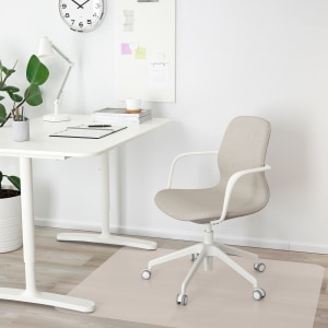 IKEA LANGFJALL Conference Chair with Armrests 68x68x92cm, Beige, White