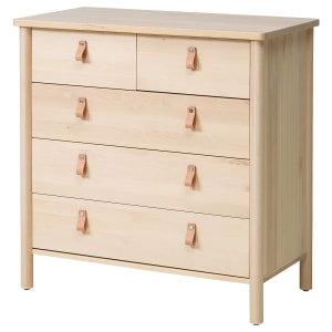 IKEA BJORKSNAS Chest of 5 Drawers 90x90cm, Birch