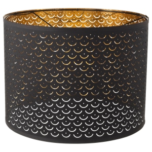 IKEA NYMO Lamp Shade, Black, Brass-Colour 44CM