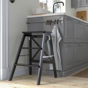 IKEA BEKVAM Stepladder 3 Steps 63cm Black