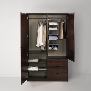 IKEA MUSKEN Wardrobe with 2 Doors & 3 Drawers 124x60x201cm Brown