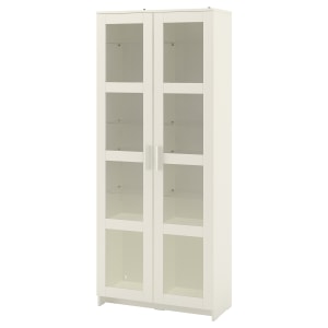 IKEA BRIMNES Glass-Door Cabinet 80x190cm White