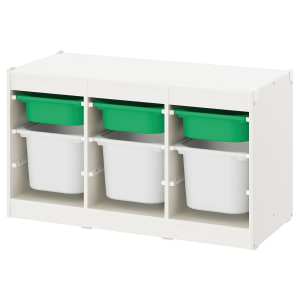 TROFAST Storage Combination, White Green, White 99x44x55 cm