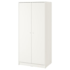 IKEA KLEPPSTAD Wardrobe with 2 doors, white, 79x176 cm