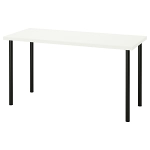 IKEA LAGKAPTEN / ADILS Desk white, black 140x60 cm