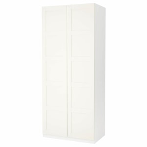 (Pax Part)IKEA PAX Wardrobe 100x60x236 cm, White/Bergsbo White