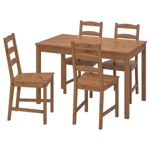 IKEA JOKKMOKK Table and 4 Chairs 118x74x74cm, Antique Stain