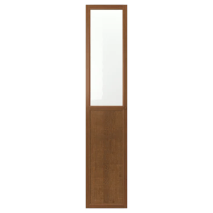 IKEA OXBERG Glass Door 40x192cm, Brown Ash Veneer