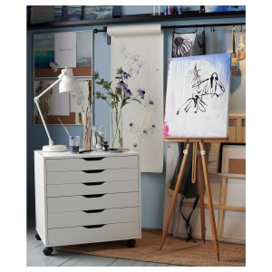 IKEA ALEX Drawer unit on castors 67x66cm White