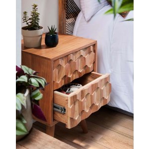 Kave Home KHALEESI Solidwood Bedside Table