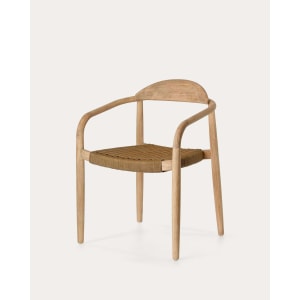 Kave Home Nina Dining Chair, Brown & Natural