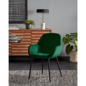 Kave Home Konna Dining Chair, Green Black, 59x83x55 cm, Set of 2