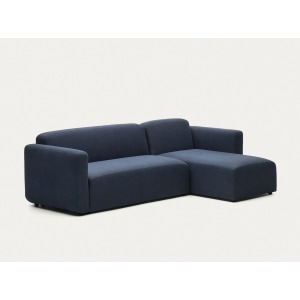 Kave Home Neom 3-Seat Modular Sofa with Chaise, Blue