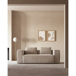 Kave Home BLOK 2-Seat Sofa, Beige