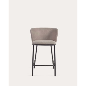 Kave Home Ciselia Chenille Bar Stool, Brown