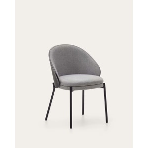 Kave Home EAMY Dining Chair, Grey & Black