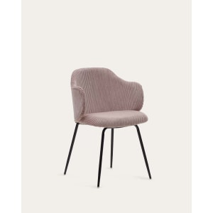 Kave Home YUNIA Corduroy Dining Chair, Pink