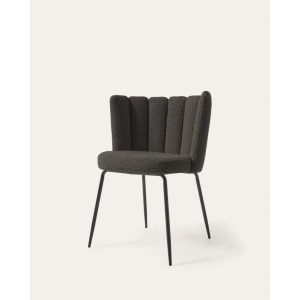 Kave Home Aniela Boucle Dining Chair, Black