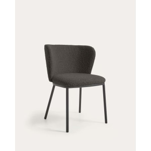 Kave Home CISELIA Boucle Dining Chair, Black