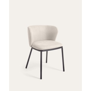 Kave Home CISELIA Chenille Dining Chair, Beige