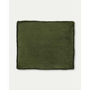 Kave Home BLOK Corduroy Rectangle Cushion, Green, 60x50cm