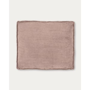 Kave Home Blok Corduroy Rectangle Cushion, Pink, 60x50cm