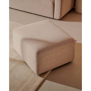 Kave Home Neom Ottoman, Beige, 75x65x40