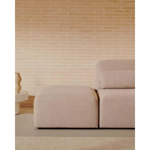 Kave Home Neom Ottoman, Beige, 89x75x40