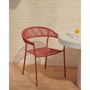 Kave Home Futadera Outdoor Dining Chair, Terracotta, Set of 4