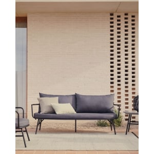 Kave Home Bramant 2-Seat Sofa, Black