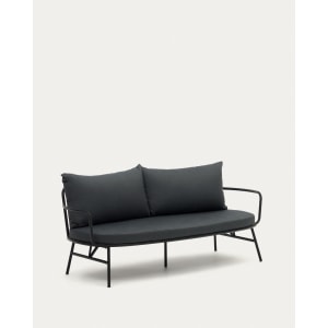 Kave Home Bramant Outdoor 2-Seat Sofa, Black