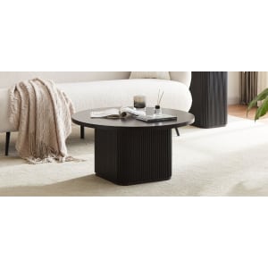 Lifely Tate Ripple Coffee Table, Black