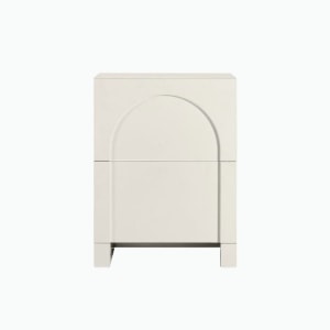 Lifely Arch Bedside Table, 40Wx45Lx60H cm, White