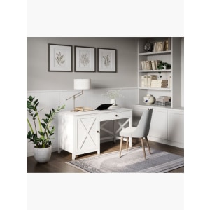 Lifely Coria Desk, 57Wx135Lx76H cm, White