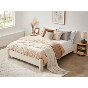 Lifely Zach Boucle Queen Bed Base