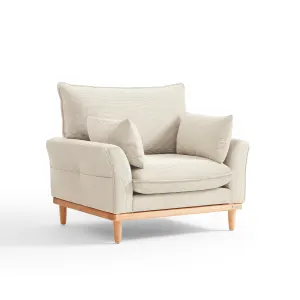 Linspire Moss 1-Seater Sofa, Neutral White