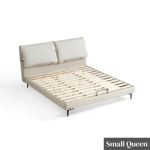 Linspire Beacon Small Queen Bed Frame, Off-White