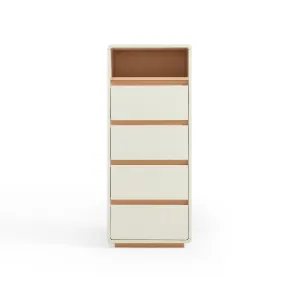 Linspire Evoke Chest of 4 Drawers with Open Storage, 0.4m