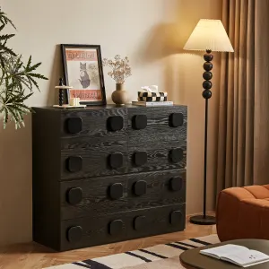 Linspire Mosaic Set of 4 Modular Storage Cabinets, Black