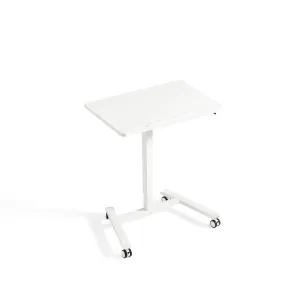 Linspire Islet Height Adjustable Pneumatic Side Table with Castors, White
