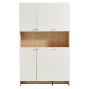 Linspire Miro Shoe Cabinet, 1.2M, Natural and White